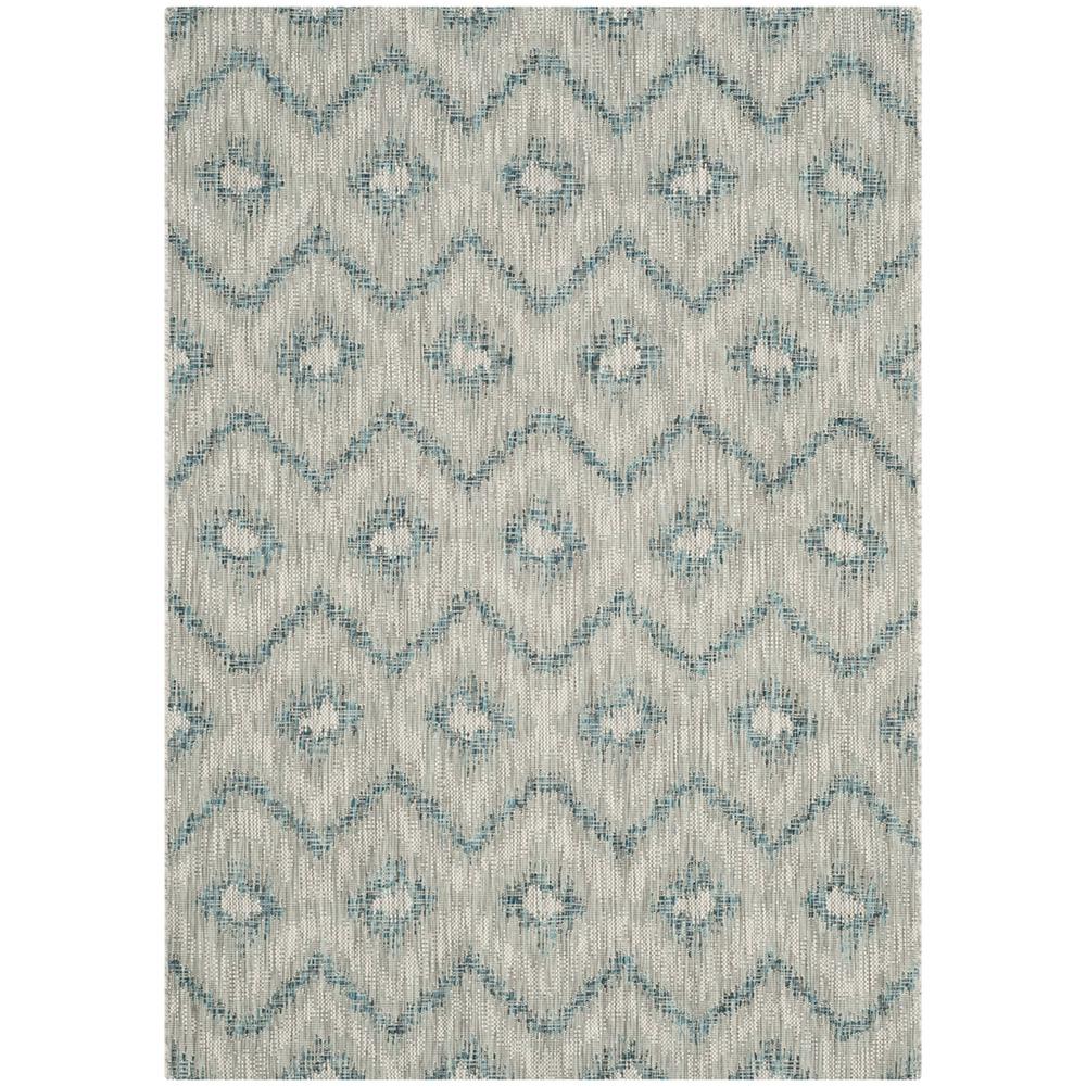 COURTYARD, GREY / BLUE, 4' X 5'-7", Area Rug, CY8463-37212-4