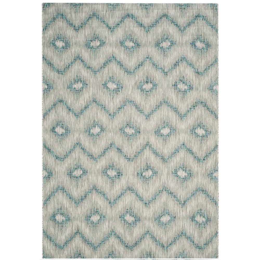 COURTYARD, GREY / BLUE, 5'-3" X 7'-7", Area Rug, CY8463-37212-5