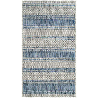 COURTYARD, GREY / NAVY, 2' X 3'-7", Area Rug, CY8464-36812-2
