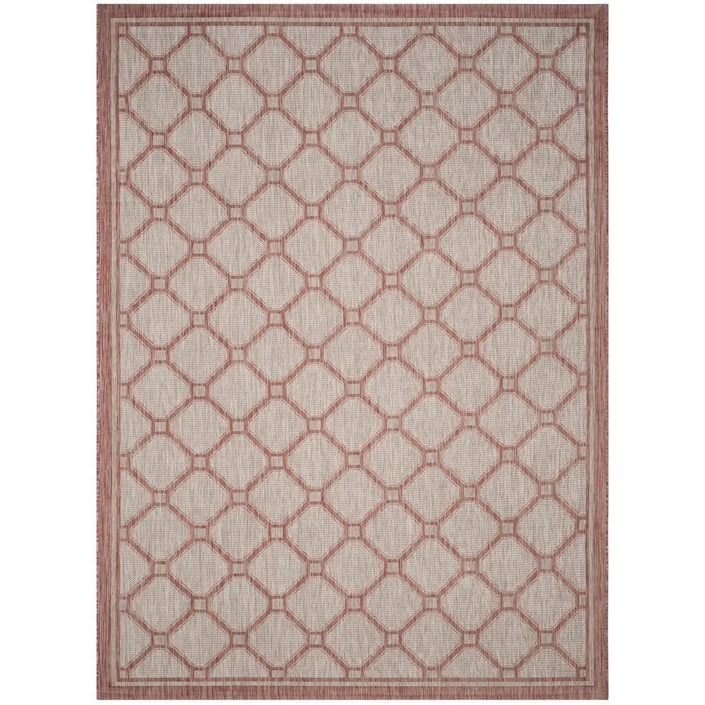 COURTYARD, RED / BEIGE, 8' X 11', Area Rug, CY8474-36521-8