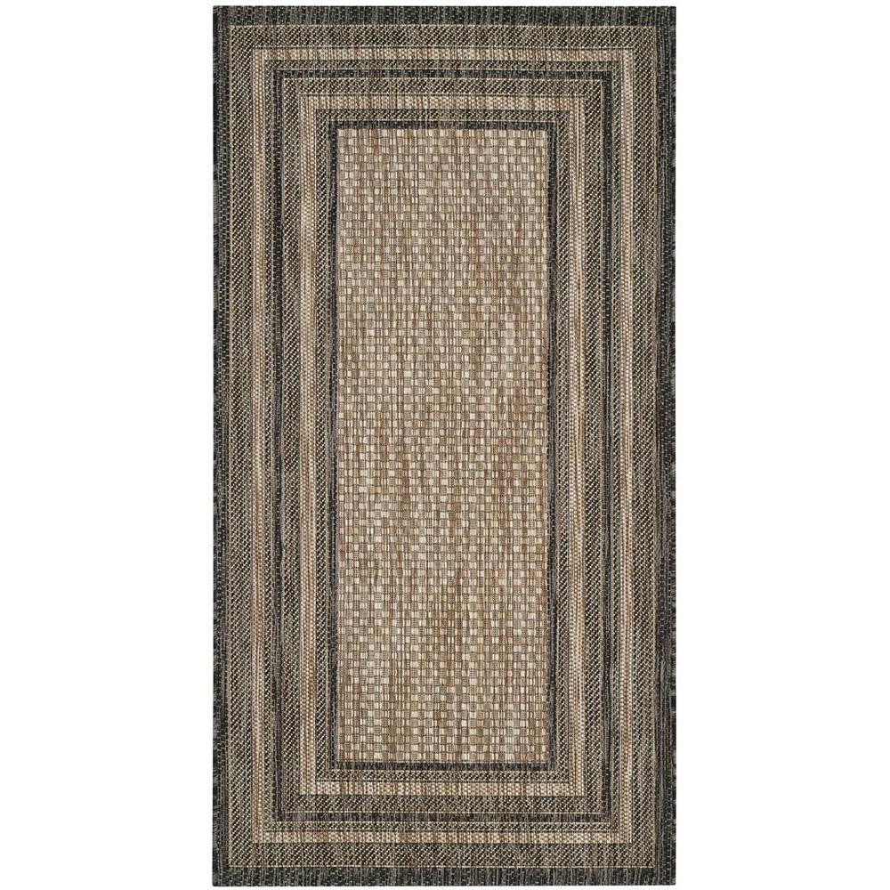 COURTYARD, NATURAL / BLACK, 2'-7" X 5', Area Rug, CY8475-37312-3
