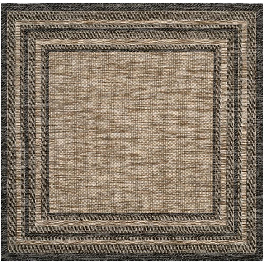 COURTYARD, NATURAL / BLACK, 5'-3" X 5'-3" Square, Area Rug, CY8475-37312-5SQ