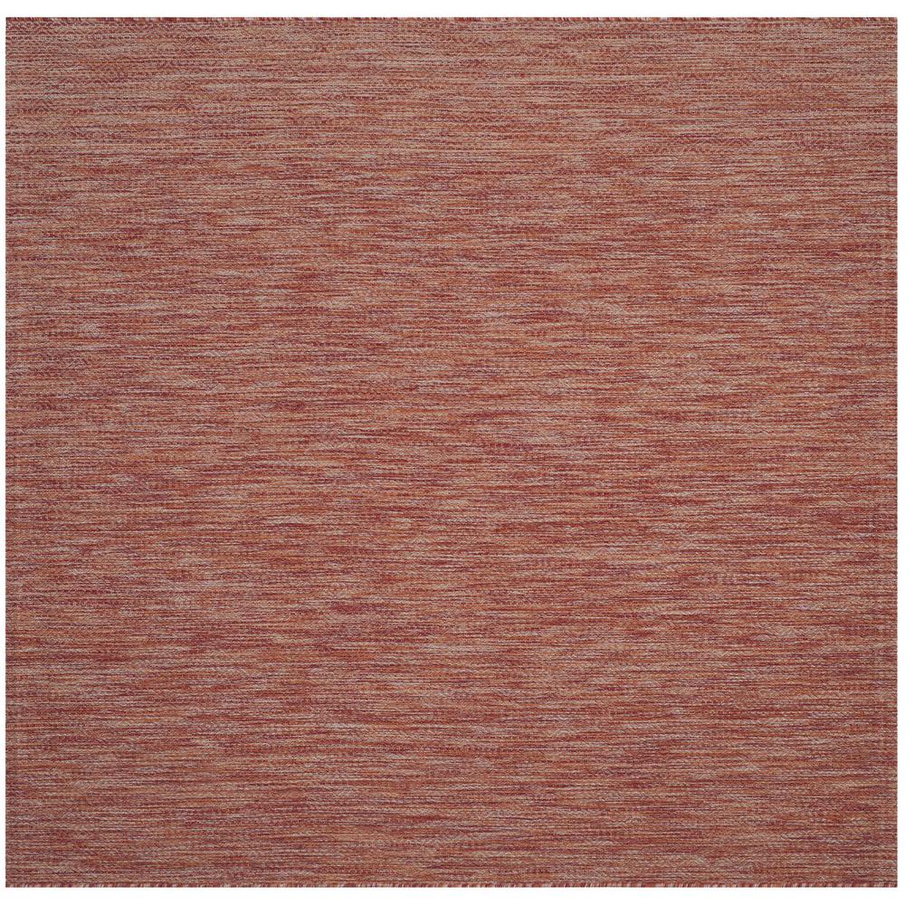 COURTYARD, RED / RED, 5'-3" X 5'-3" Square, Area Rug