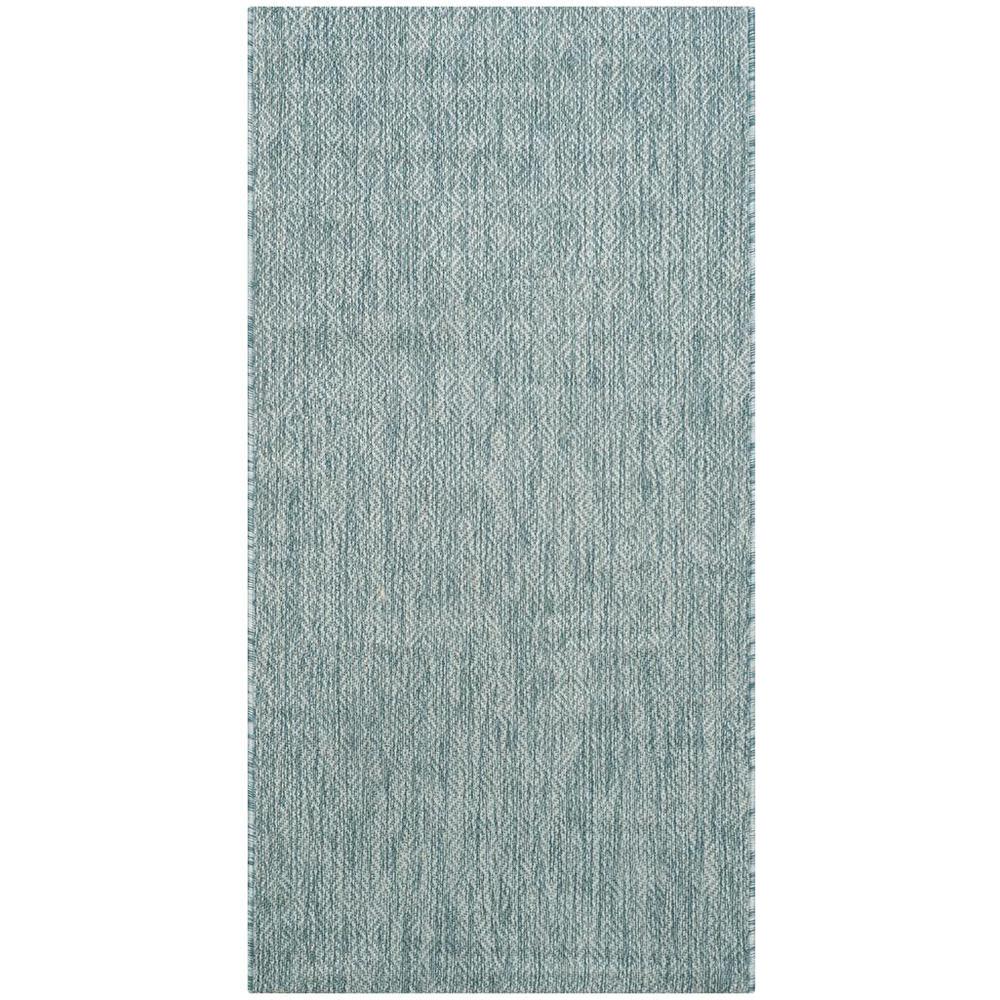 COURTYARD, AQUA / AQUA, 2'-7" X 5', Area Rug, CY8520-37122-3