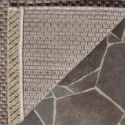 COURTYARD, BEIGE / BROWN, 4' X 5'-7", Area Rug, CY8521-36312-4