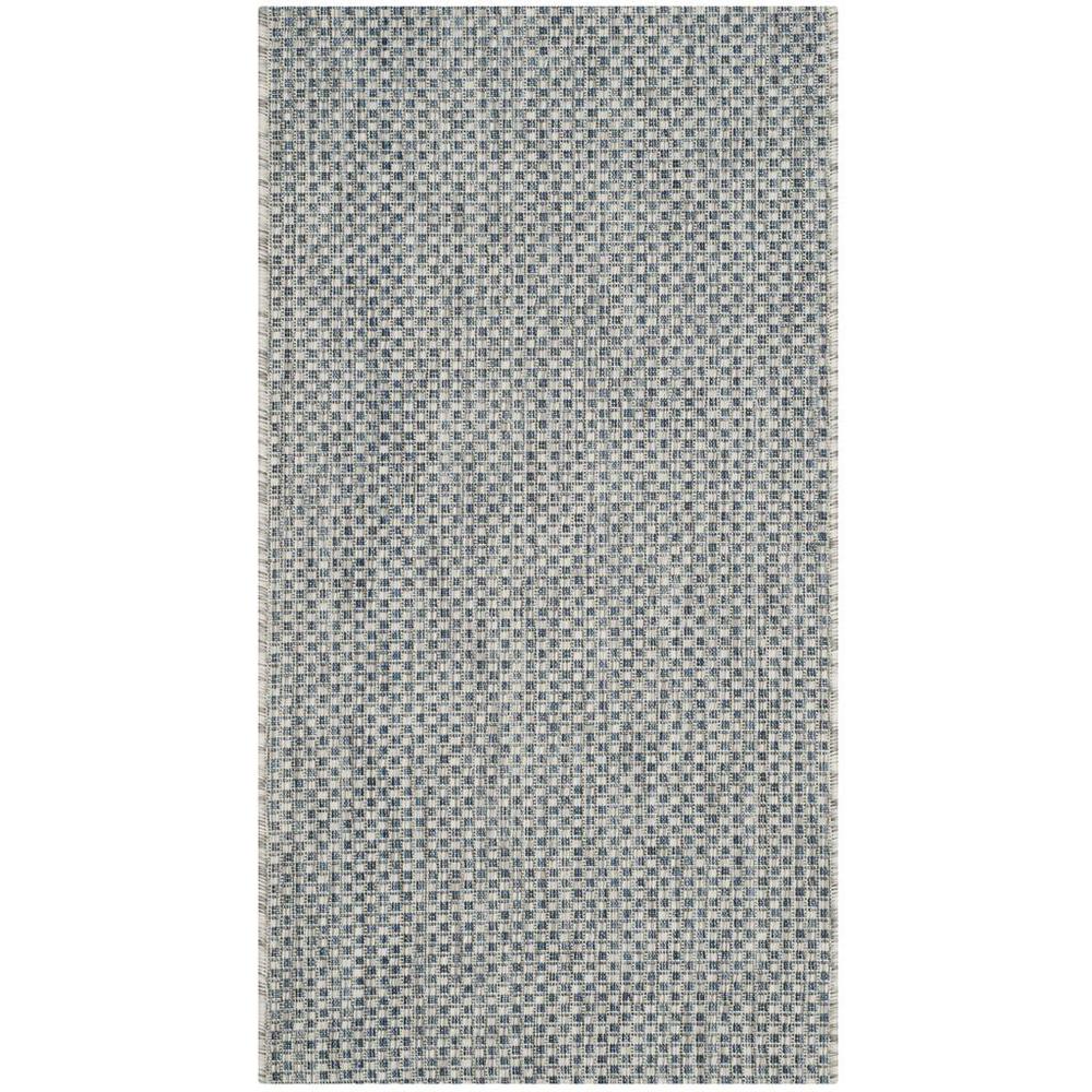 COURTYARD, GREY / NAVY, 2' X 3'-7", Area Rug, CY8521-36812-2