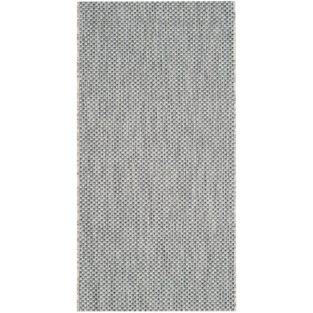 COURTYARD, GREY / NAVY, 2'-7" X 5', Area Rug, CY8521-36812-3