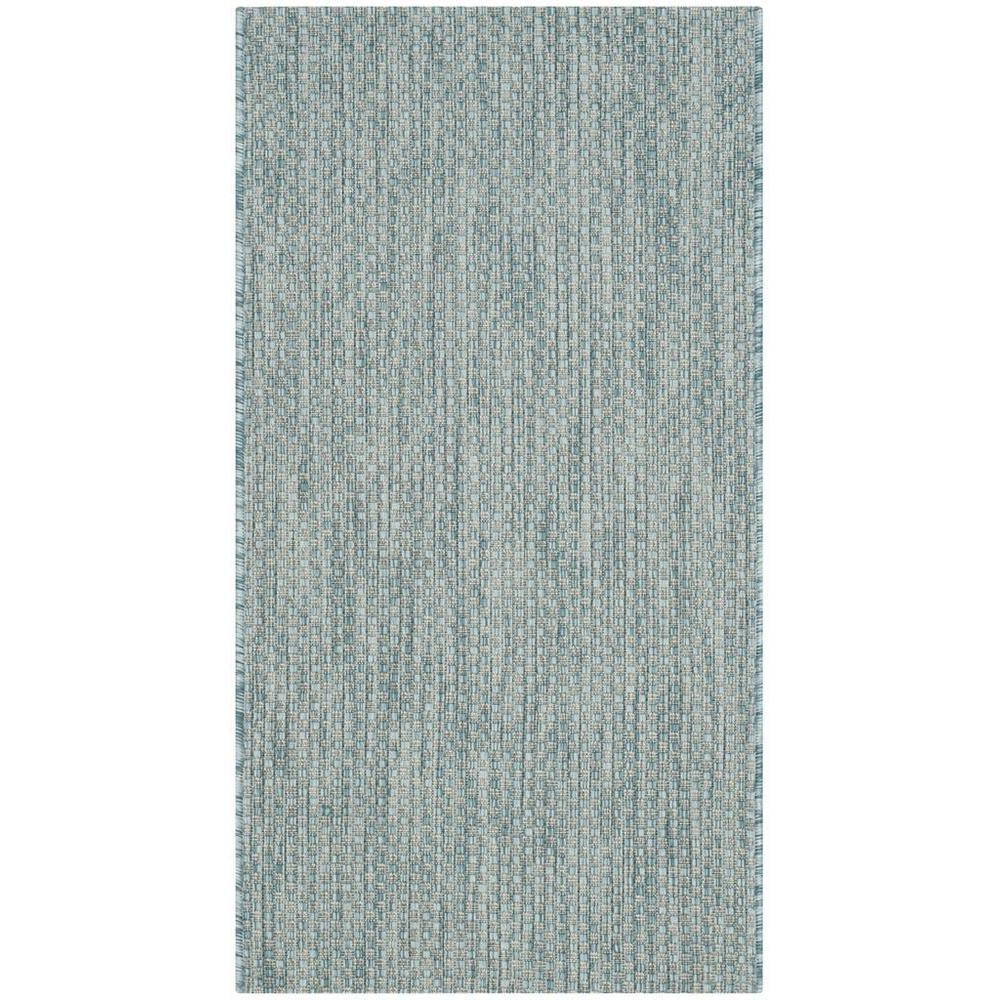 COURTYARD, AQUA / GREY, 2' X 3'-7", Area Rug, CY8521-37121-2