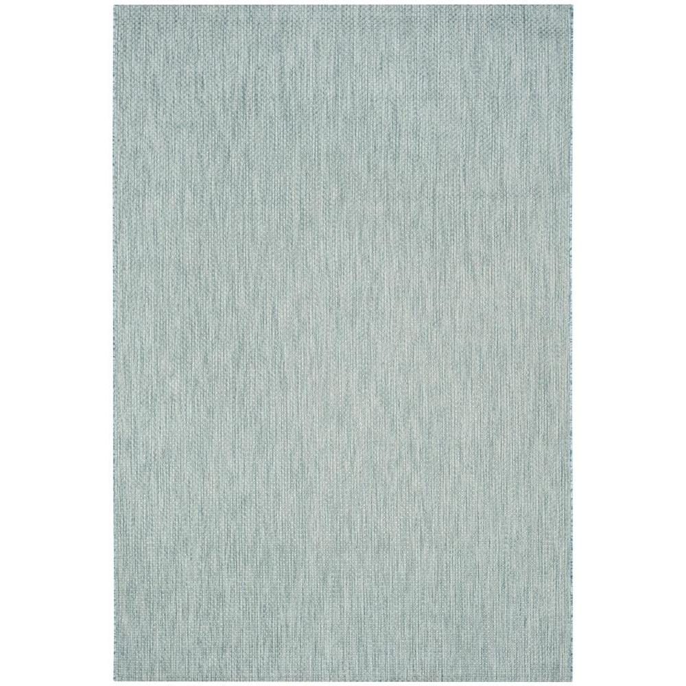 COURTYARD, AQUA / GREY, 6'-7" X 9'-6", Area Rug, CY8521-37121-6