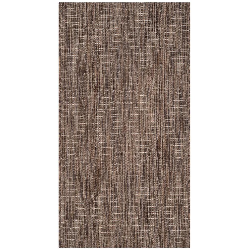 COURTYARD, BROWN / BROWN, 2' X 3'-7", Area Rug