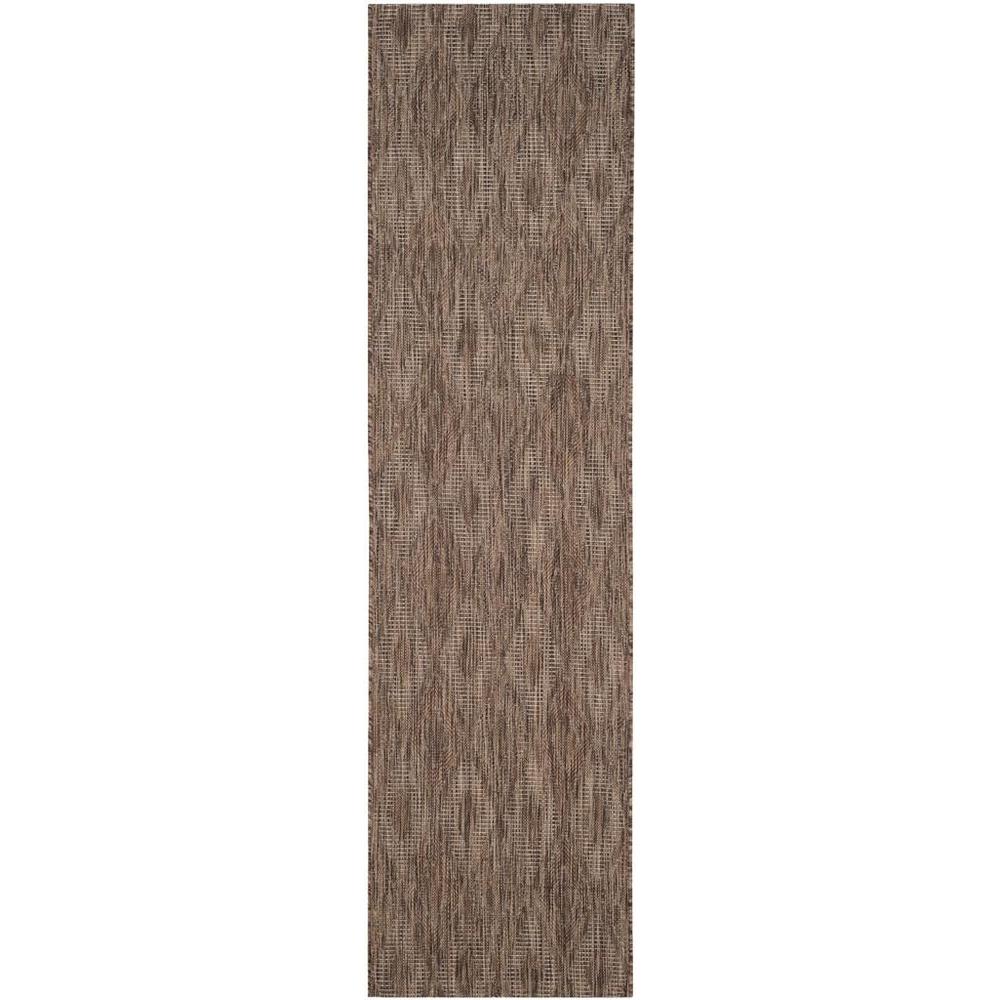 COURTYARD, BROWN / BROWN, 2'-3" X 8', Area Rug