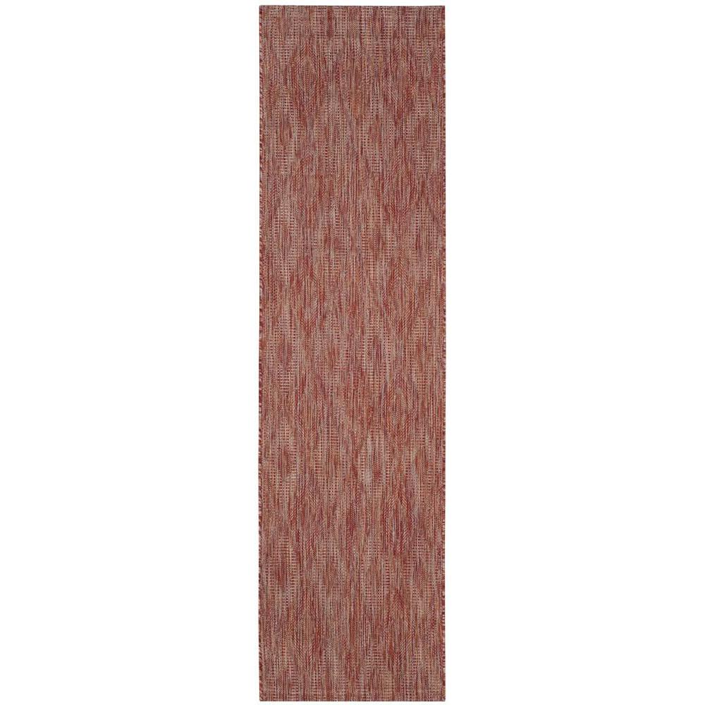 COURTYARD, RED / RED, 2'-3" X 8', Area Rug, CY8522-36522-28