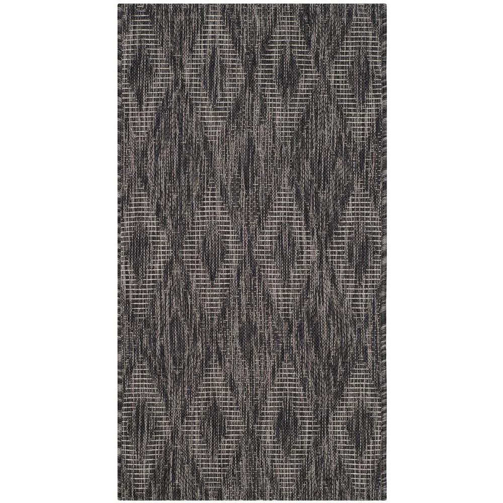 COURTYARD, BLACK / BLACK, 2' X 3'-7", Area Rug