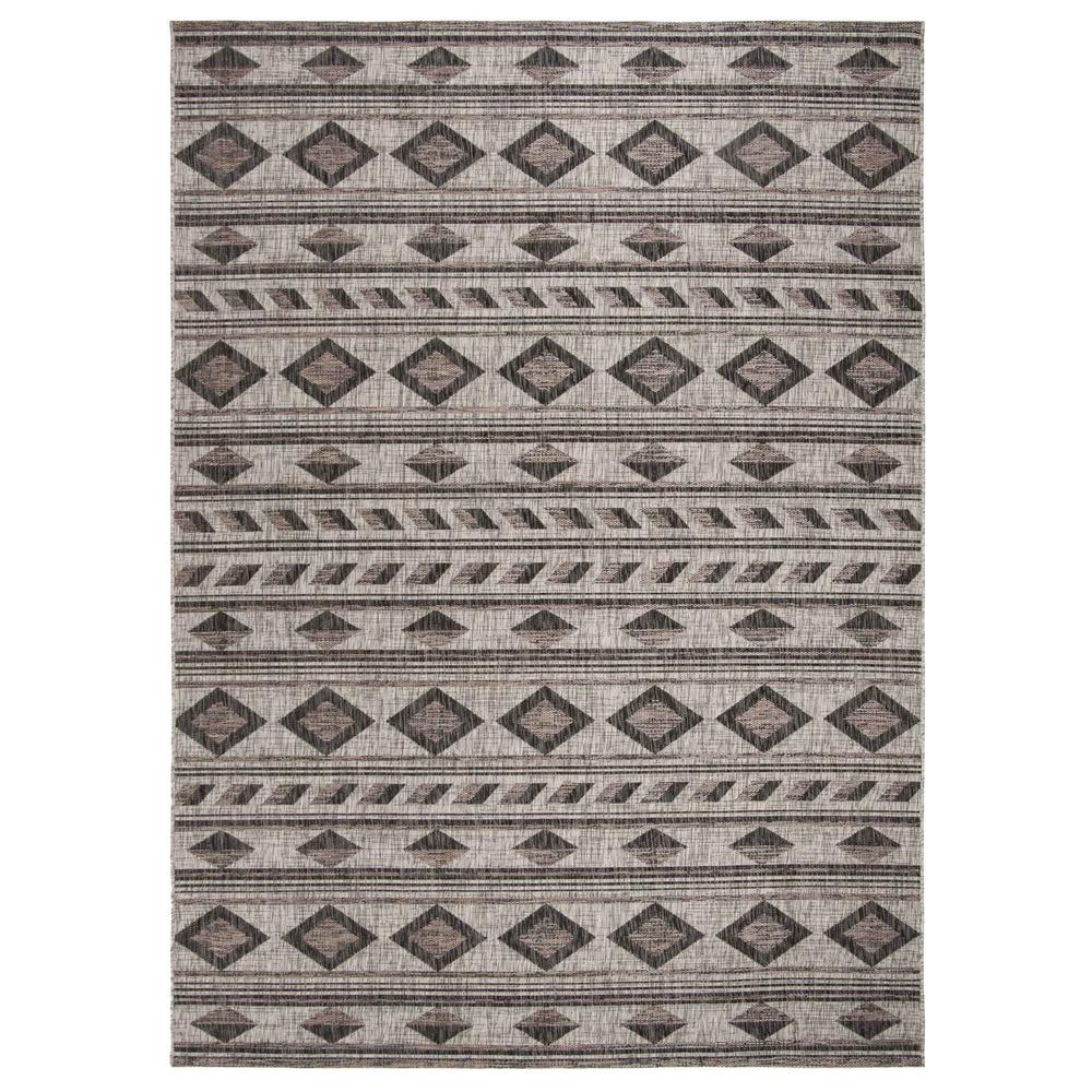 COURTYARD, GREY / BLACK, 8' X 11', Area Rug, CY8529-37612-8