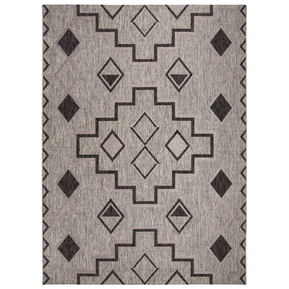 COURTYARD, GREY / BLACK, 8' X 11', Area Rug, CY8533-37612-8