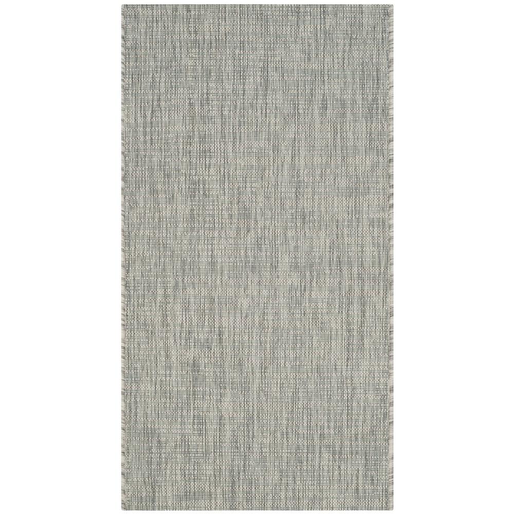 COURTYARD, GREY / TURQUOISE, 2' X 3'-7", Area Rug