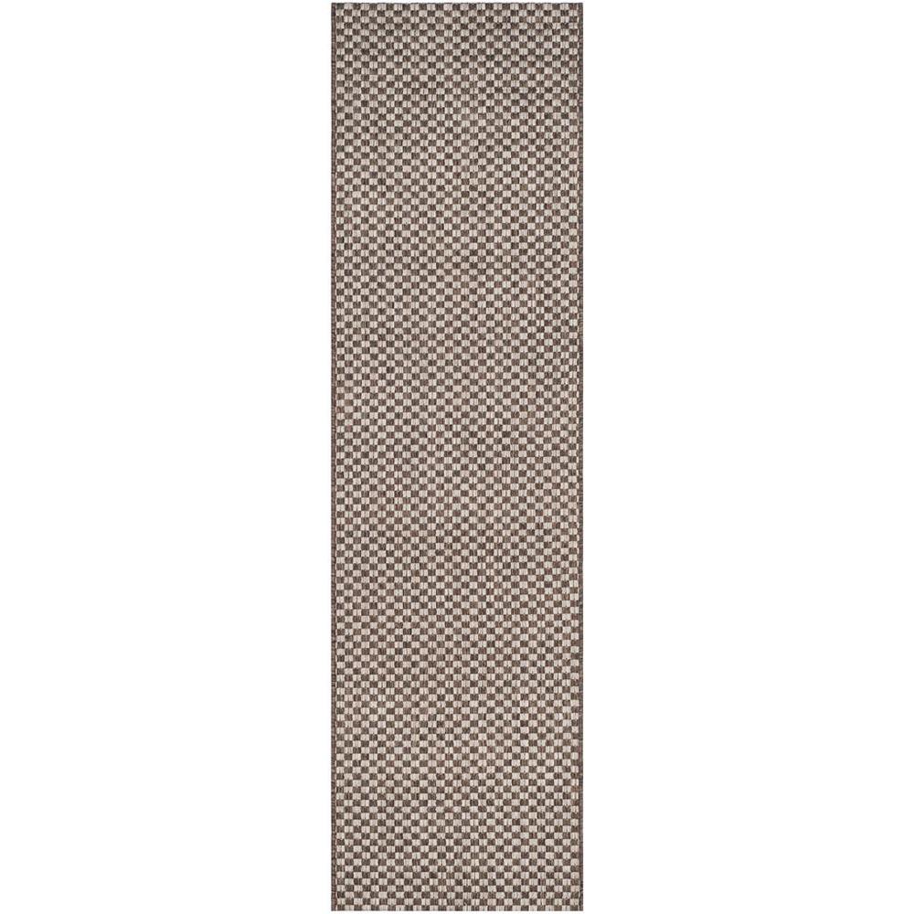 COURTYARD, LIGHT BROWN / LIGHT GREY, 2'-3" X 12', Area Rug