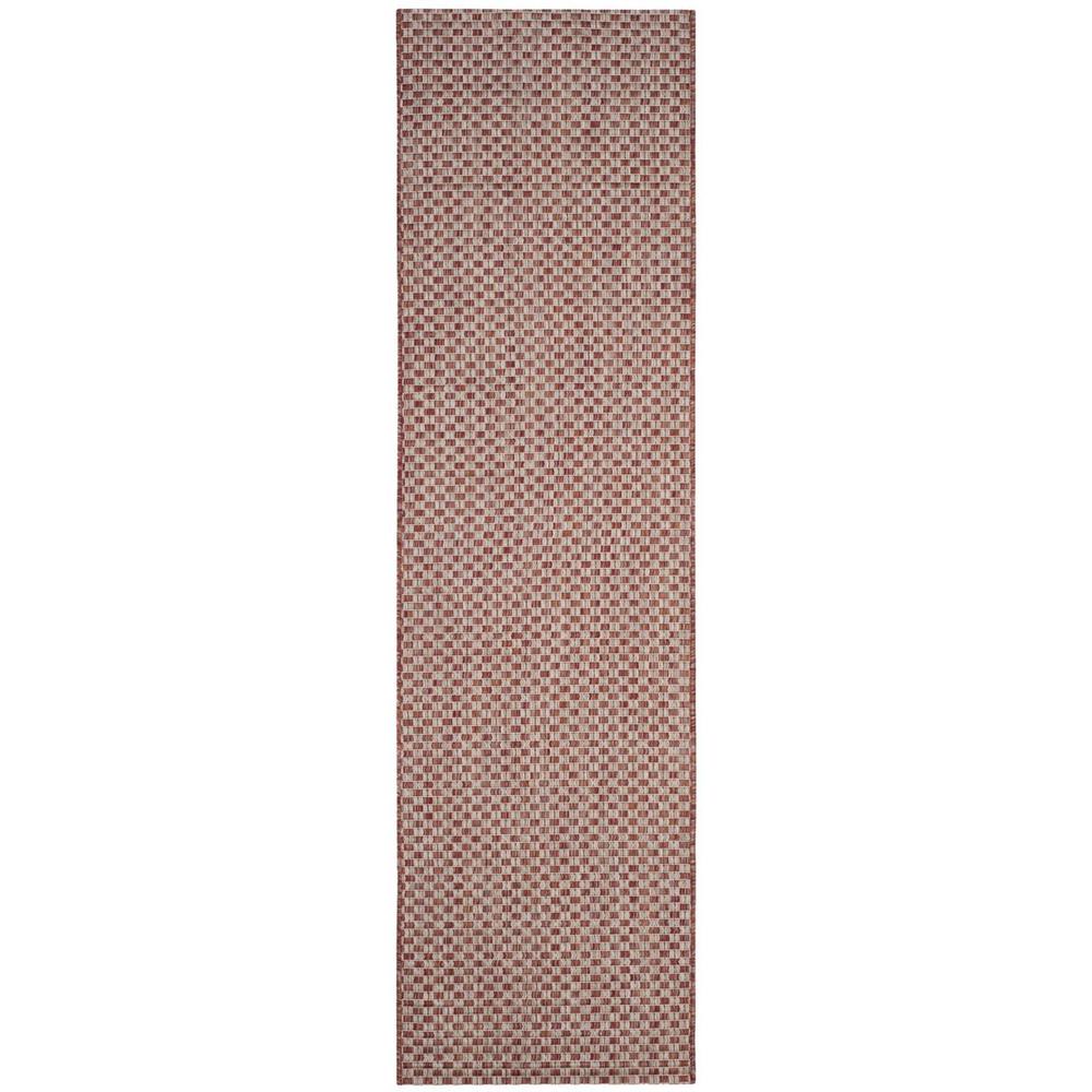 COURTYARD, RUST / LIGHT GREY, 2'-3" X 12', Area Rug