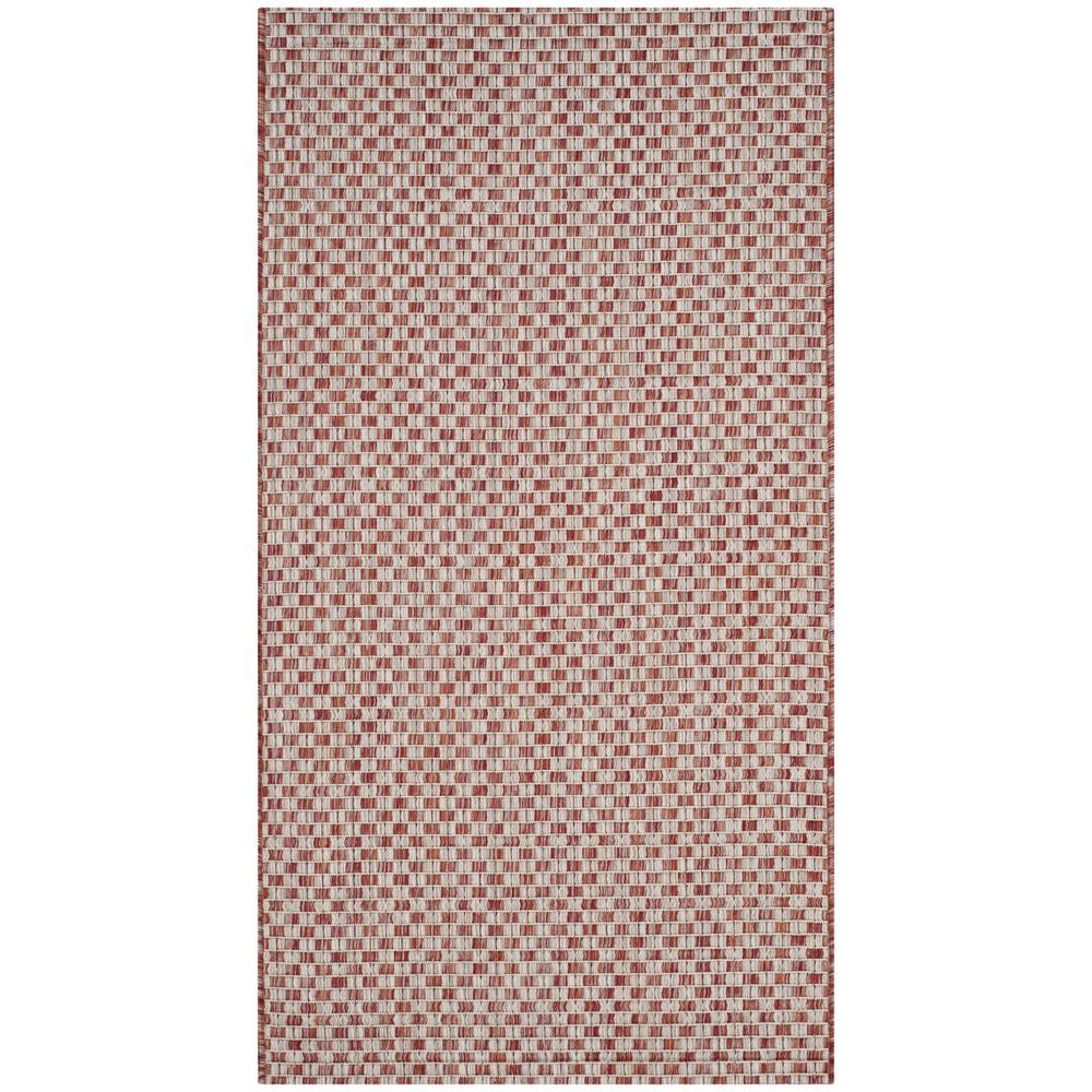 COURTYARD, RUST / LIGHT GREY, 2' X 3'-7", Area Rug
