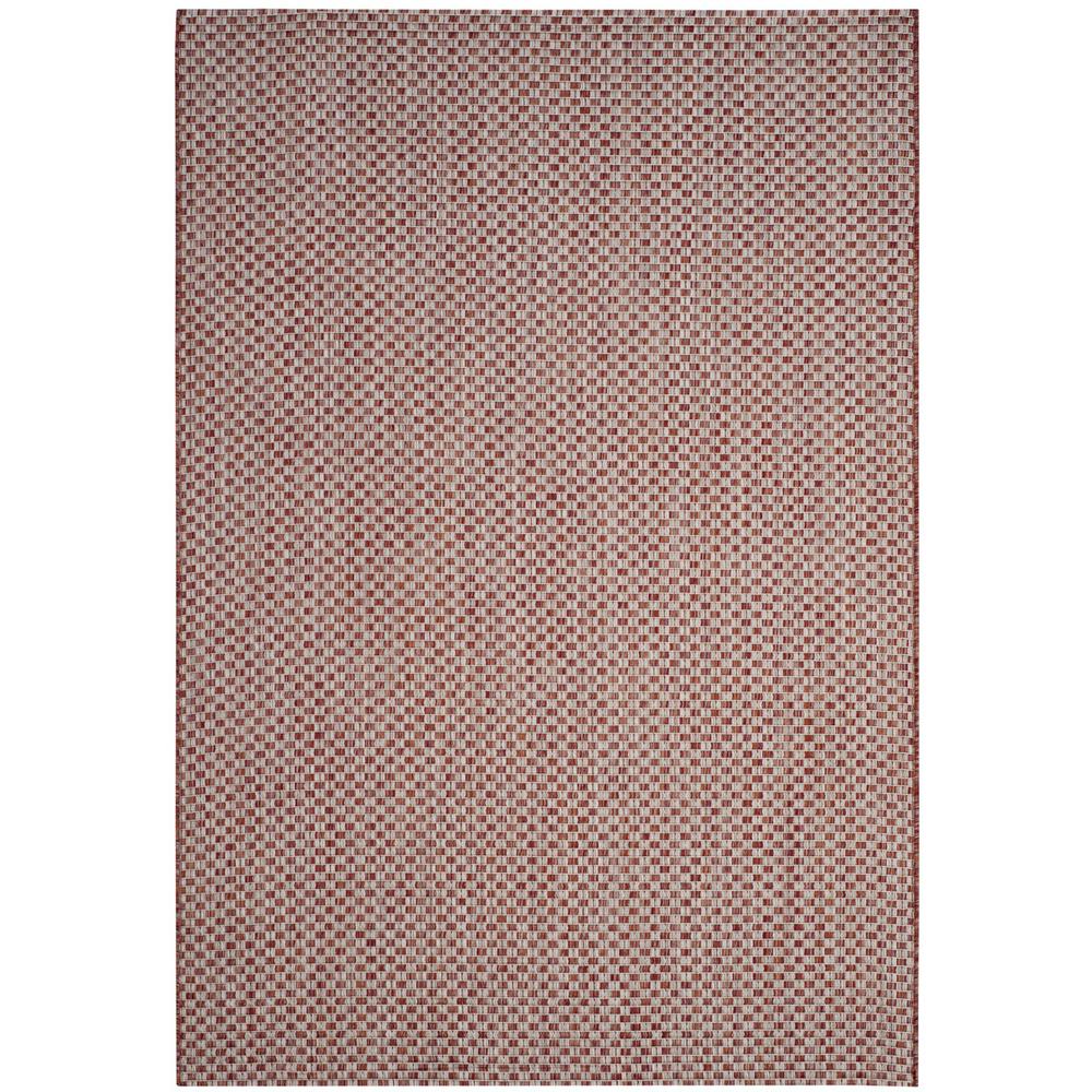 COURTYARD, RUST / LIGHT GREY, 4' X 5'-7", Area Rug