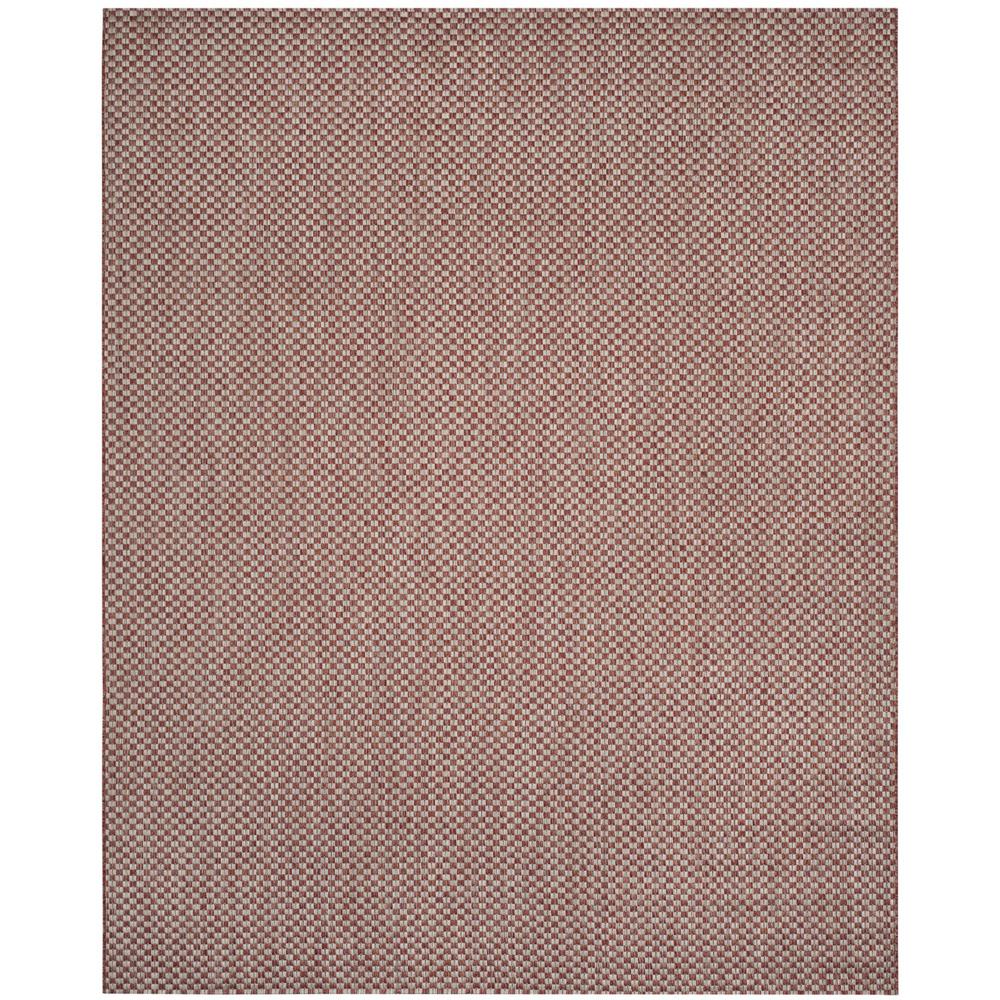 COURTYARD, RUST / LIGHT GREY, 8' X 11', Area Rug
