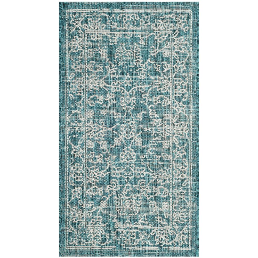 COURTYARD, TURQUOISE, 2' X 3'-7", Area Rug