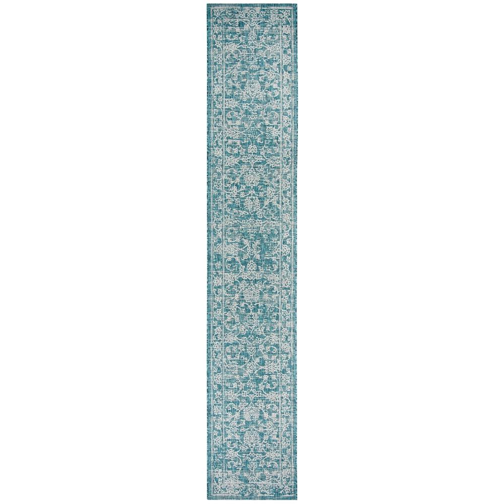 COURTYARD, TURQUOISE, 2'-3" X 10', Area Rug