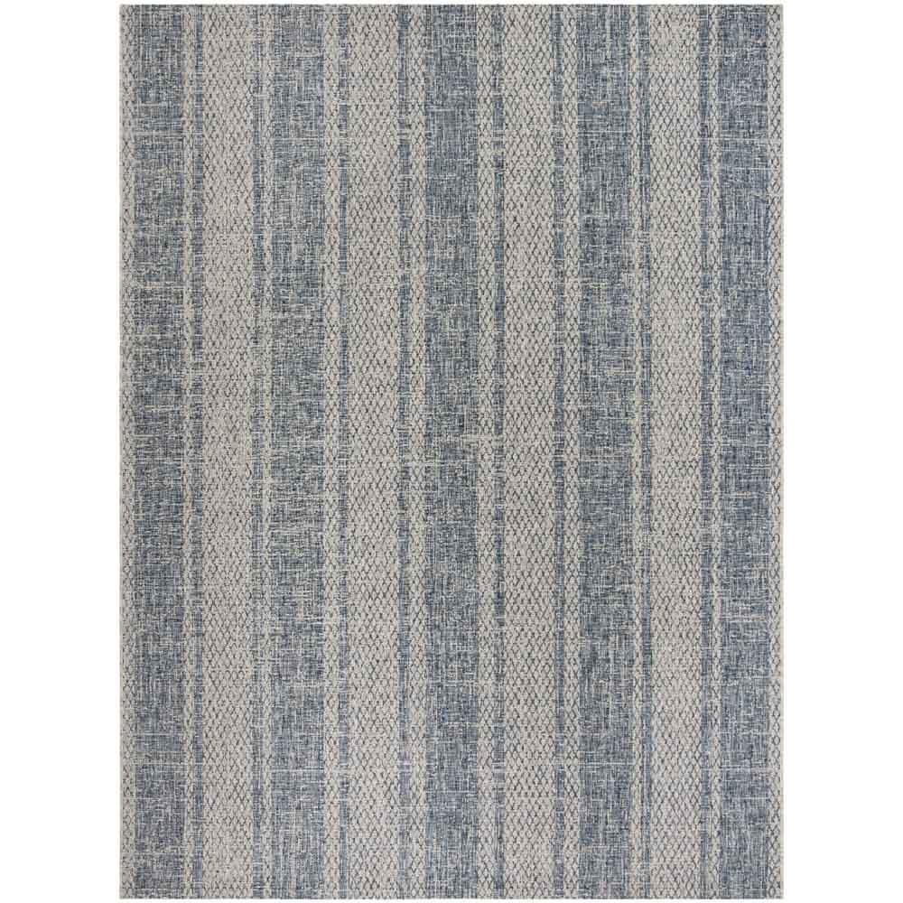 COURTYARD, LIGHT GREY / BLUE, 8' X 11', Area Rug, CY8736-36812-8