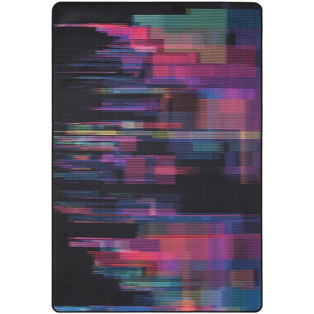 DAYTONA, BLACK / FUCHSIA, 4' X 6', Area Rug