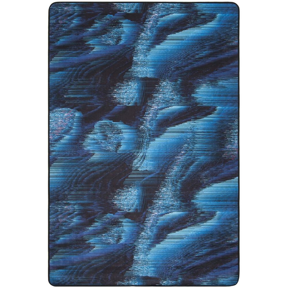 DAYTONA, BLACK / TURQUOISE, 4' X 6', Area Rug