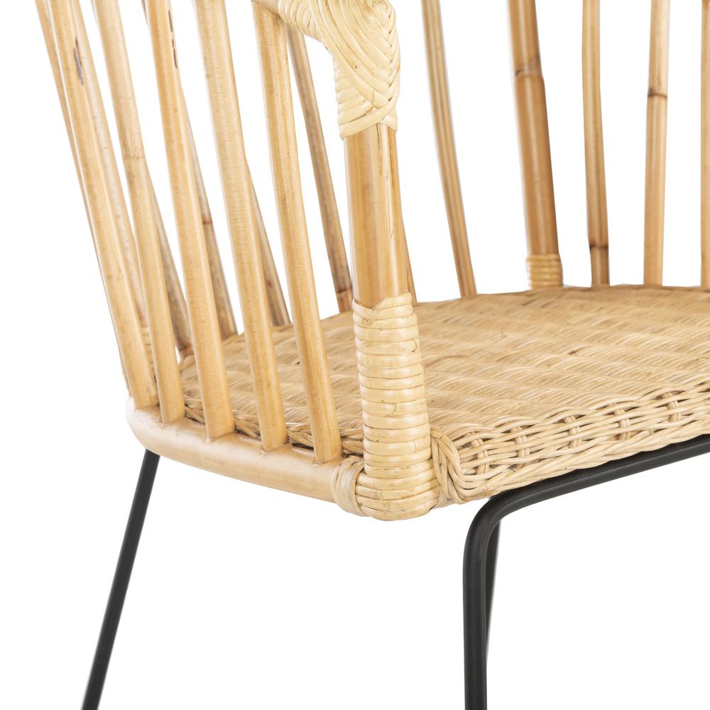 Siena Rattan Barrel Dining Chair, Natural/Black