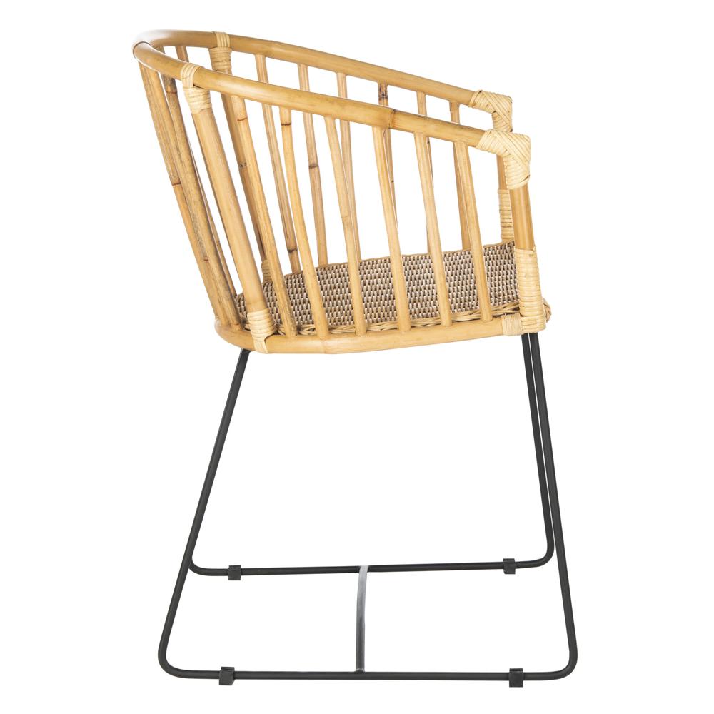 Siena Rattan Barrel Dining Chair, Natural/Black
