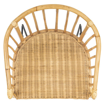Siena Rattan Barrel Dining Chair, Natural/Black