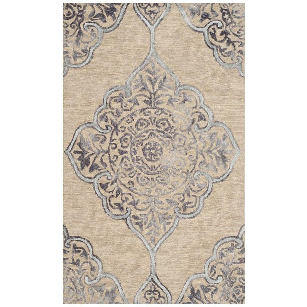 DIP DYE, BEIGE / BLUE, 3' X 5', Area Rug