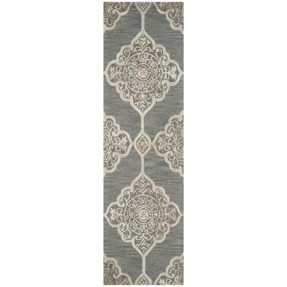 DIP DYE, SLATE / BEIGE, 2'-3" X 8', Area Rug
