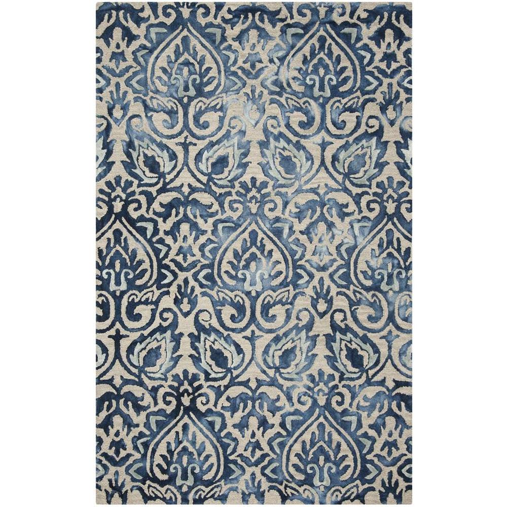 DIP DYE, ROYAL BLUE / BEIGE, 5' X 8', Area Rug