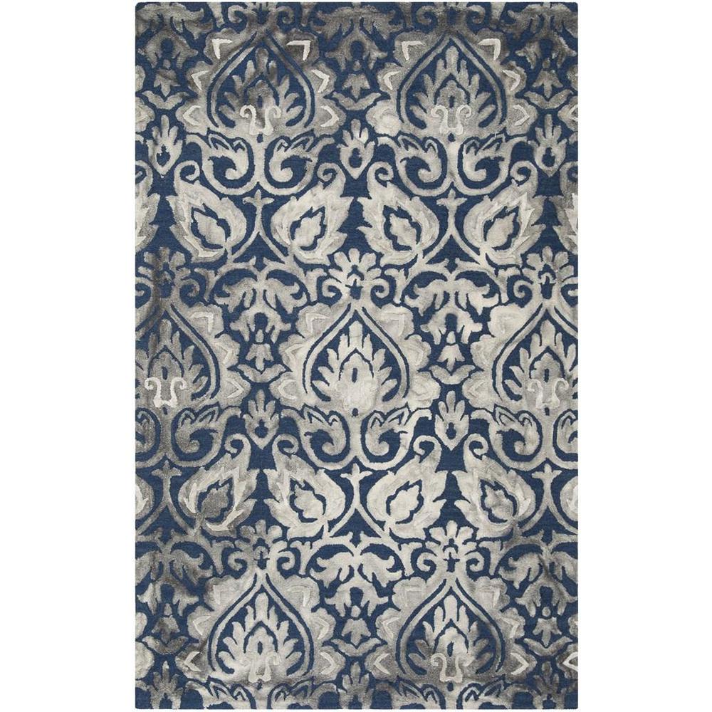 DIP DYE, NAVY / GREY, 5' X 8', Area Rug