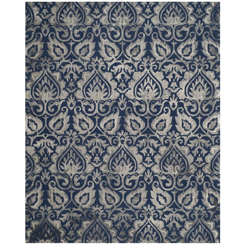DIP DYE, NAVY / GREY, 8' X 10', Area Rug