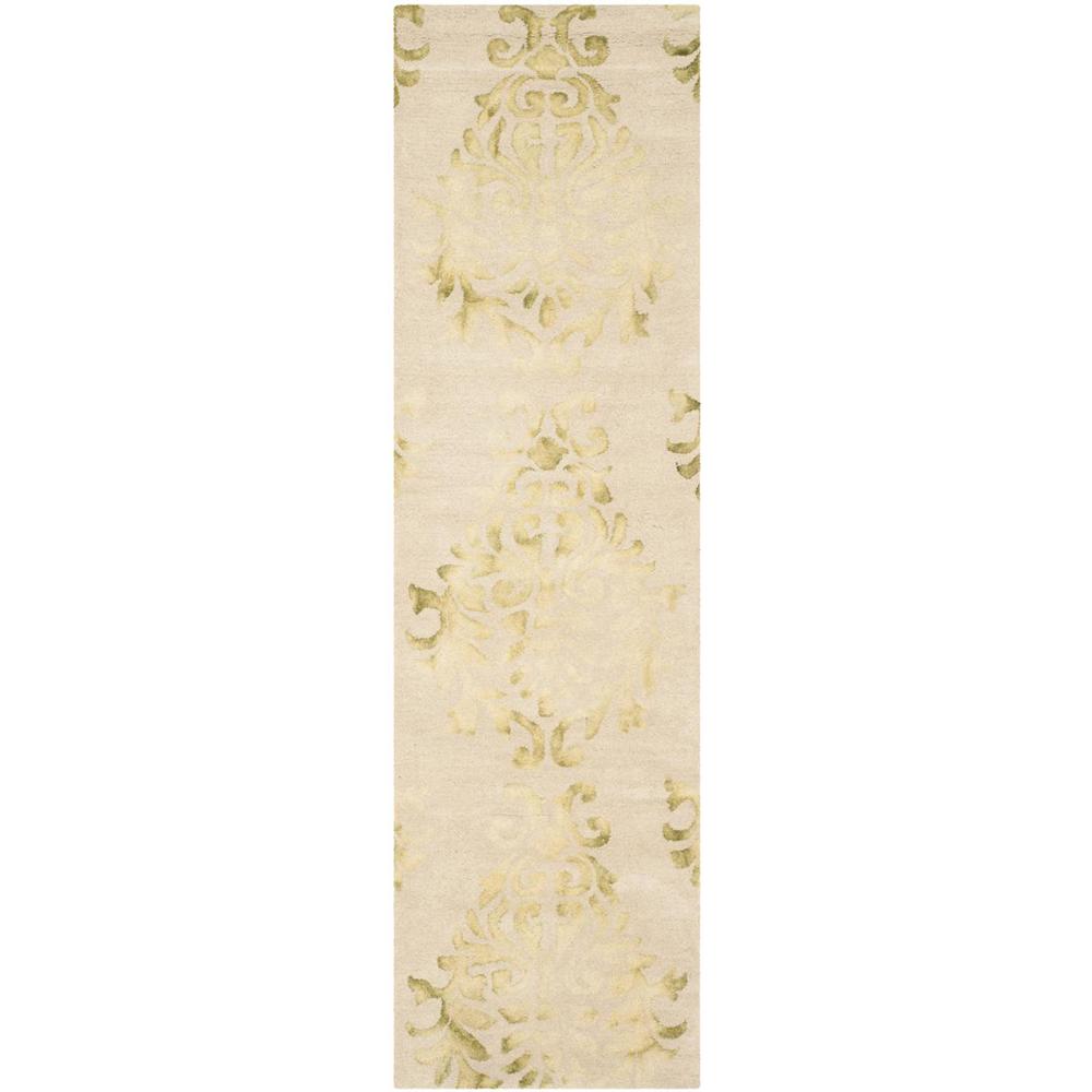 DIP DYE, BEIGE / GREEN, 2'-3" X 8', Area Rug