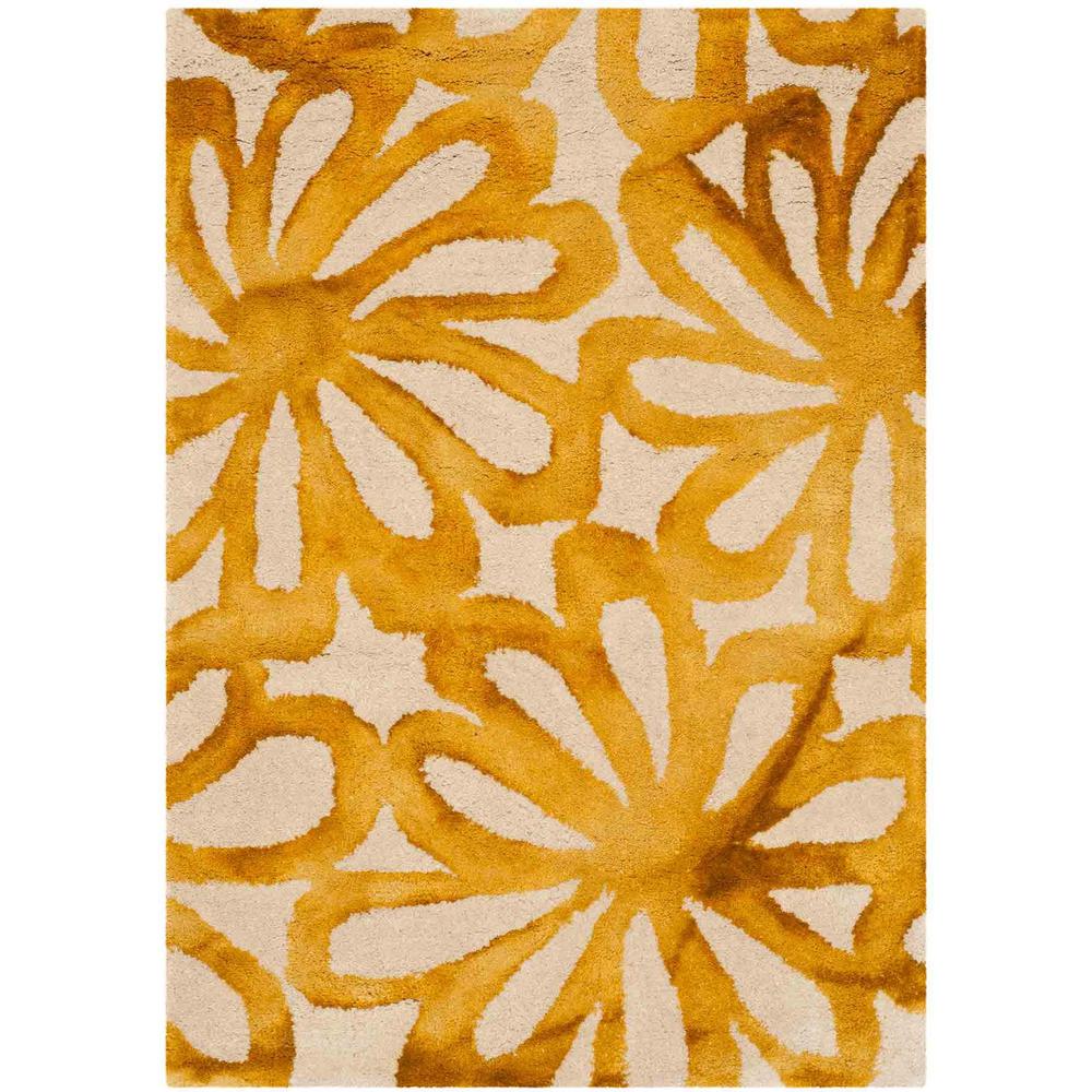 DIP DYE, BEIGE / GOLD, 2' X 3', Area Rug
