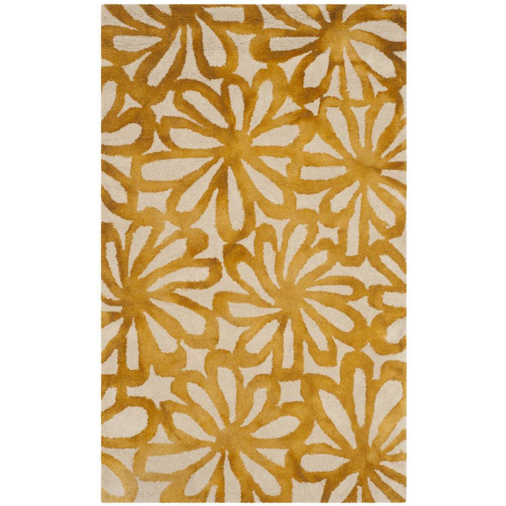 DIP DYE, BEIGE / GOLD, 3' X 5', Area Rug