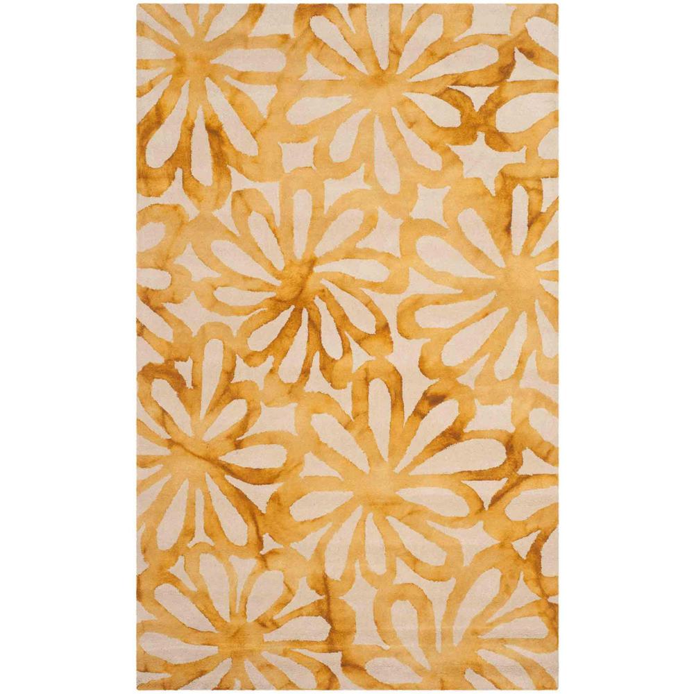 DIP DYE, BEIGE / GOLD, 5' X 8', Area Rug