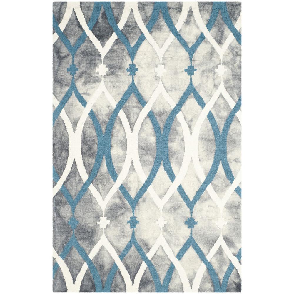 DIP DYE, GREY / IVORY BLUE, 4' X 6', Area Rug