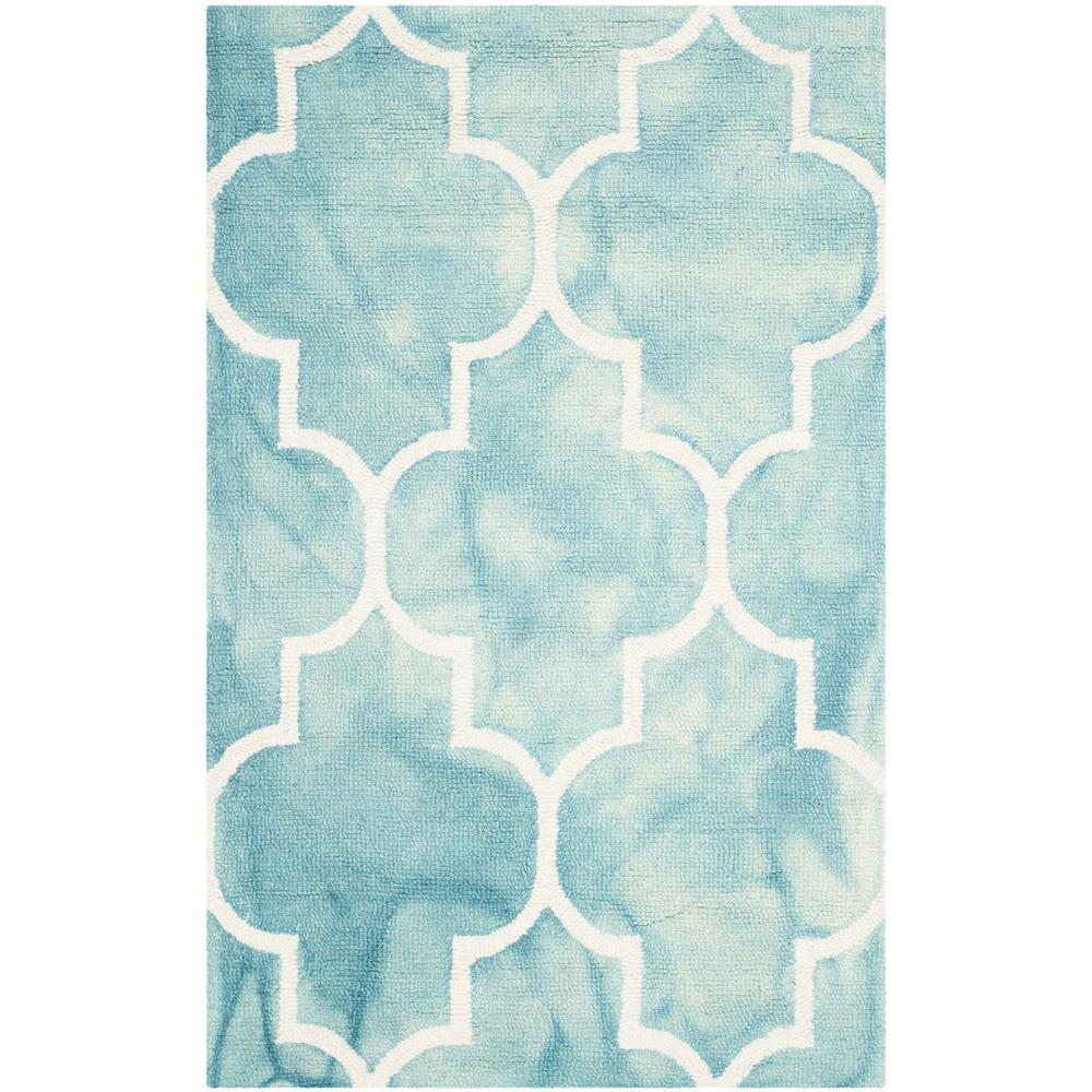DIP DYE, TURQUOISE / IVORY, 2'-6" X 4', Area Rug, DDY535D-24