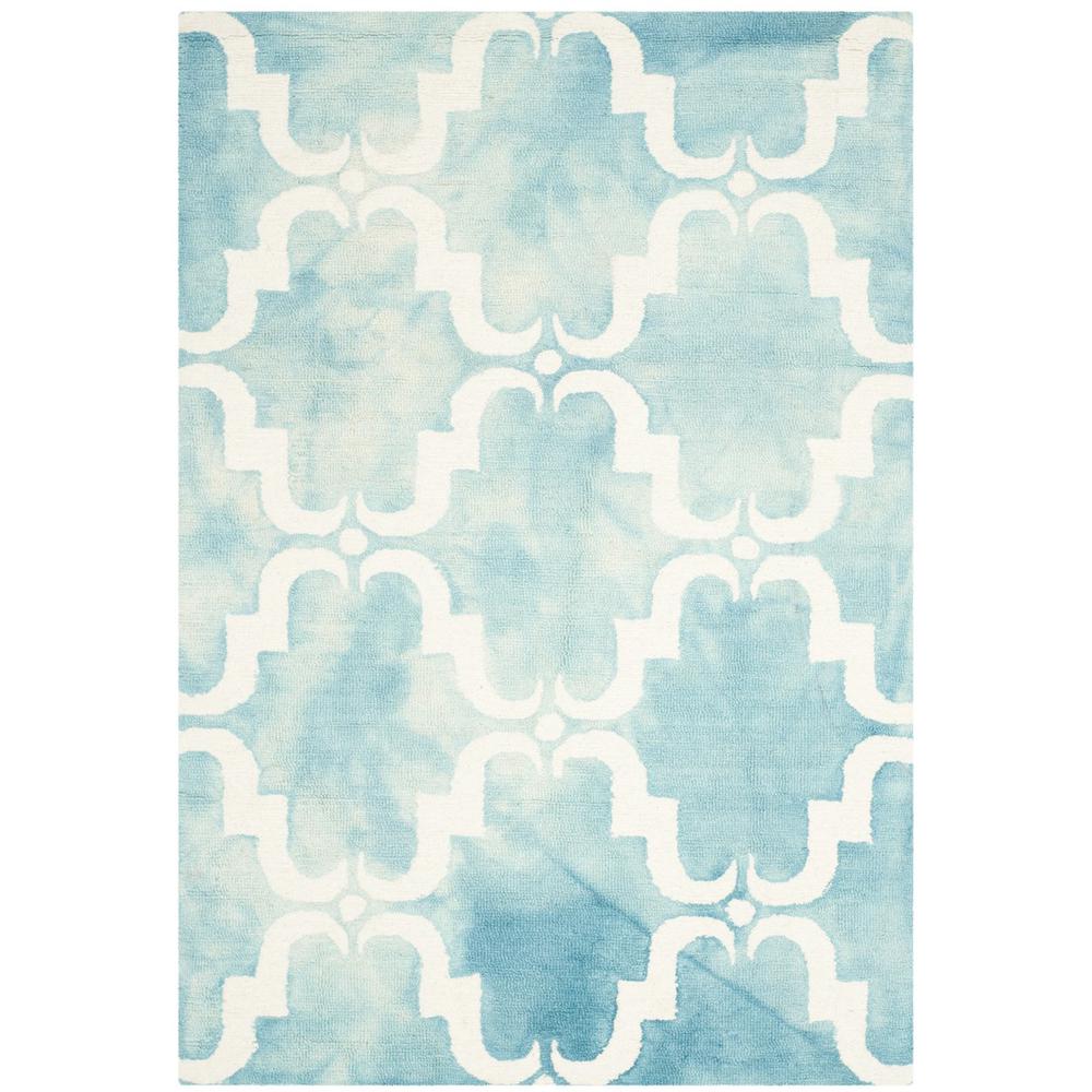 DIP DYE, TURQUOISE / IVORY, 4' X 6', Area Rug