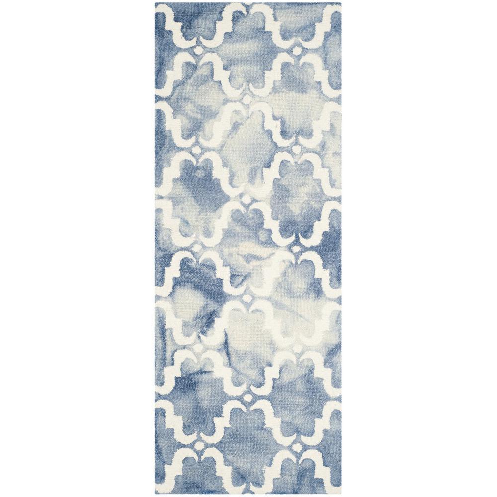 DIP DYE, BLUE / IVORY, 2'-3" X 6', Area Rug, DDY536K-26