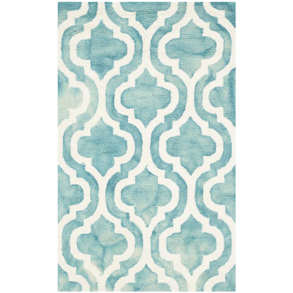 DIP DYE, TURQUOISE / IVORY, 2'-6" X 4', Area Rug, DDY537D-24