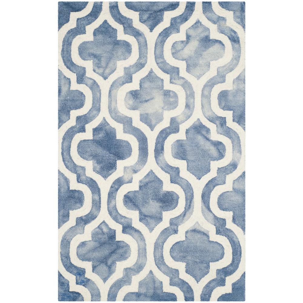 DIP DYE, BLUE / IVORY, 3' X 5', Area Rug, DDY537K-3