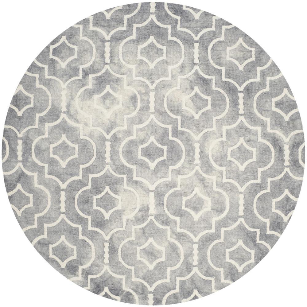 DIP DYE, GREY / IVORY, 7' X 7' Round, Area Rug, DDY538C-7R