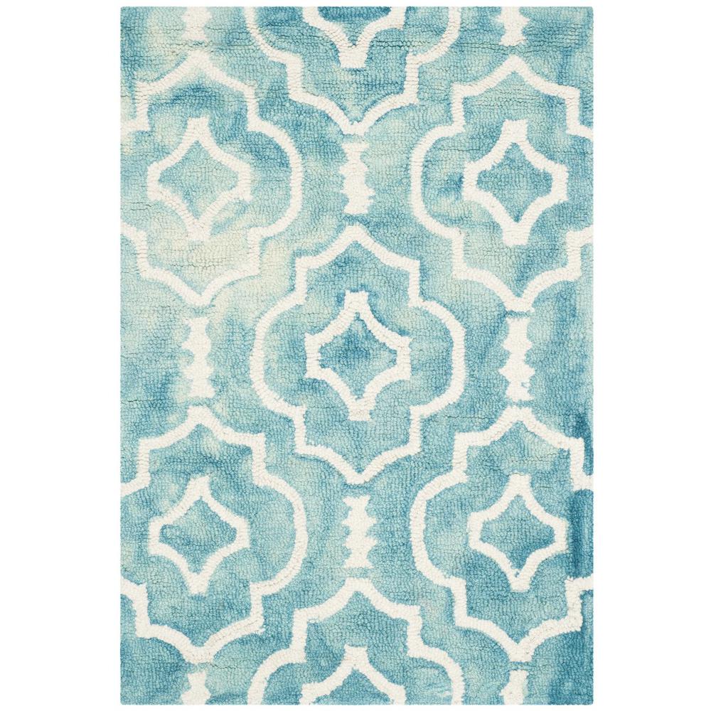 DIP DYE, TURQUOISE / IVORY, 2' X 3', Area Rug, DDY538D-2